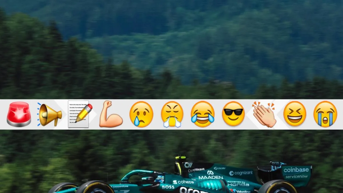 Coches de Aston Martin y Williams compitiendo en el circuito Red Bull Ring de Austria