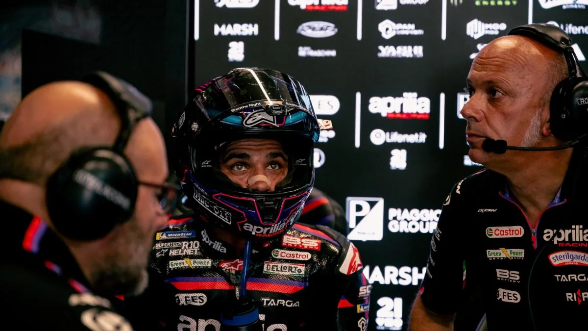 Jorge Martín se quema la ceja en Assen: “El problema era la goma”